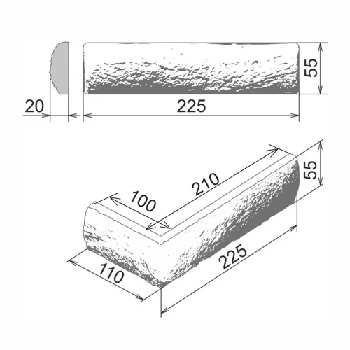 Декоративный камень Камелот Честер коричневый 327