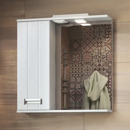 Зеркало шкаф Vigo Diana 700 навесной левый со спотом z.DIA.70.L.El 70x70 см