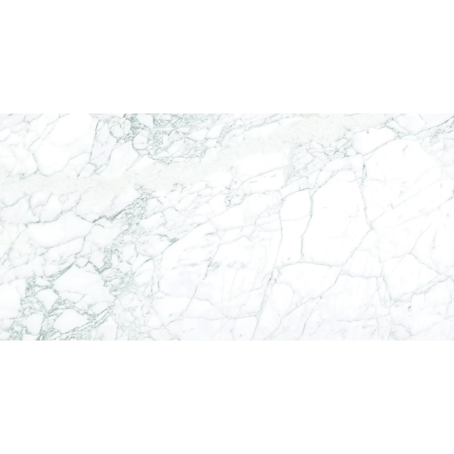 Керамогранит lamore Ceramic Gloss 60х120 Stark Statuario глянцевый бело-серый 60/120-057 120х60 см