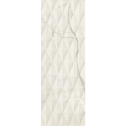 Плитка настенная Marazzi Allmarble Wall Statuario Struttura Pavé Satin 3D Rett. белый 40х120 см