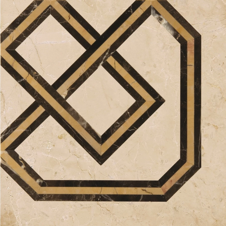 Плитка настенная Marmocer Waterjet 29 Border глянцевая бежевая PJD-SDPH029 22.5x22.5 см