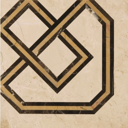 Плитка настенная Marmocer Waterjet 29 Border глянцевая бежевая PJD-SDPH029 22.5x22.5 см