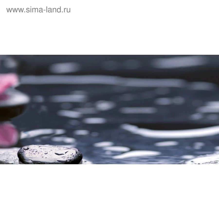 Декор Нефрит-Керамика Орхидея черный (камкень) 25х50 см