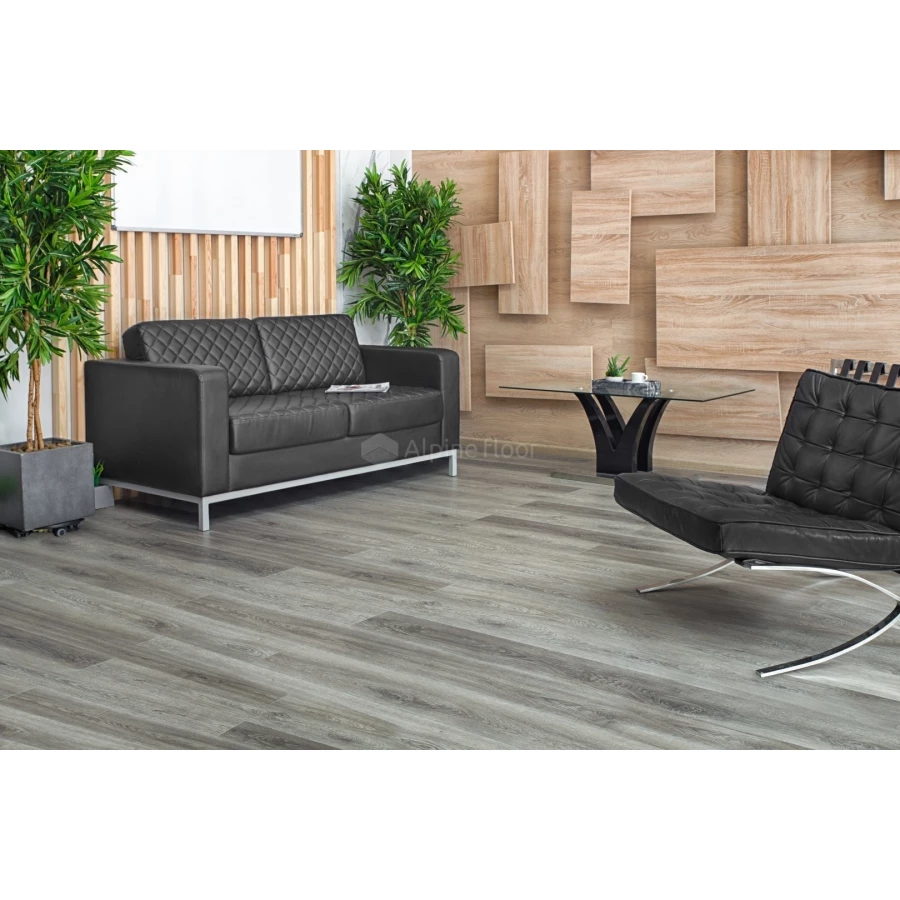 Каменный SPC ламинат Alpine Floor Grand Sequoia синхронное тиснение Негара ECO 11-17 43 класс 4 мм 2.74 кв.м 152.4х18 см