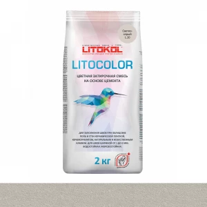 Затирка для швов Litokol Litocolor влагостойкая L.10 Светло-серый L0479450002 2 кг