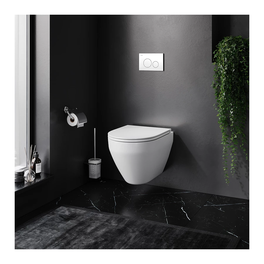 Инсталляция с подвесным унитазом Am Pm Spirit V2.0 FlashClean с сиденьем микролифт и клавишей IS49001.701700