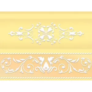 Бордюр 1721 Ceramique Imperiale Ирисы желтый 3-01-1-10-43-33-314-0 15х20 см