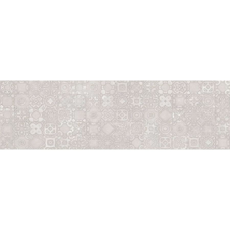 Плитка настенная Sina Tile Evan Light Grey Decorate 9820 матовая серая 100х30 см