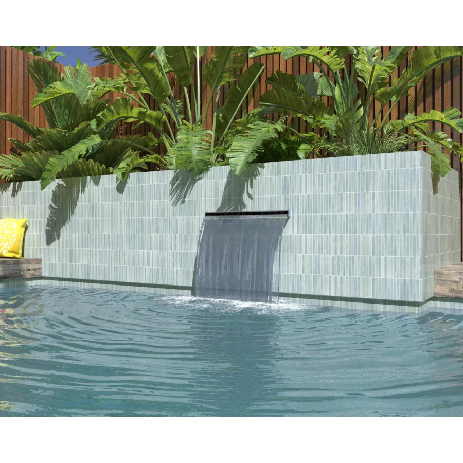 Керамогранит Dune Ceramica Kit-Kat Mosaic Water Glossy глянцевый голубой 188859 23,1х11,5 см