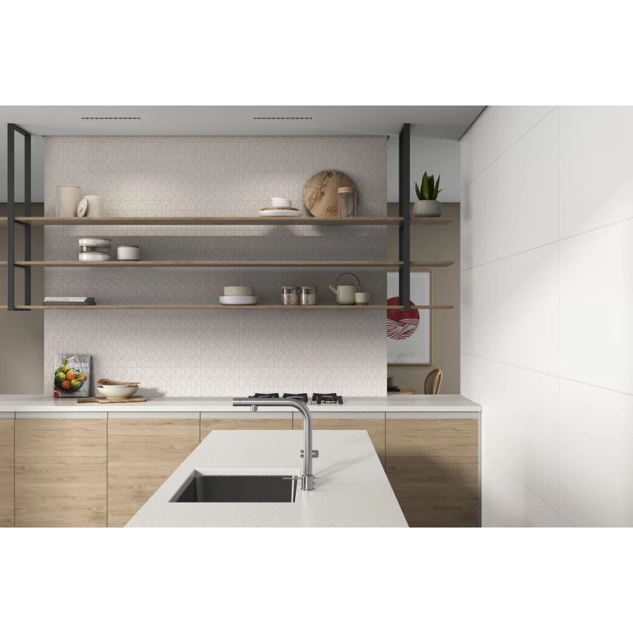 Плитка настенная Emigres Leger Blanco матовая белая 74x24 см