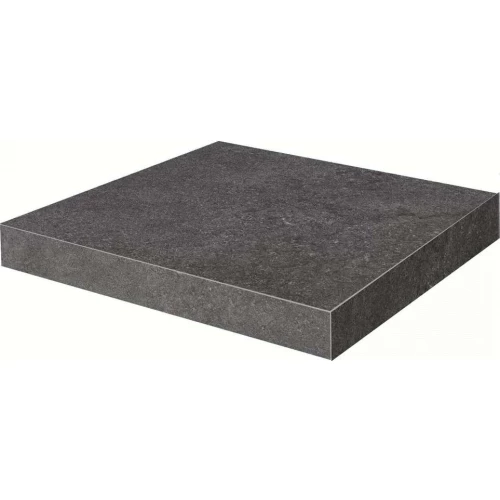 Ступень угловая клееная Kerama Marazzi Портленд антрацит матовая обрезная черная KM8080G0061RGCA 33x33 см
