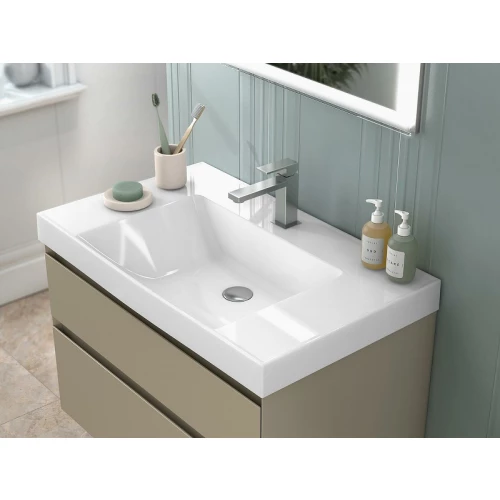 Раковина Kerama Marazzi Cubo подвесная мебельная 80 белая глянцевая CU.wb.80 80,5х48,5 см