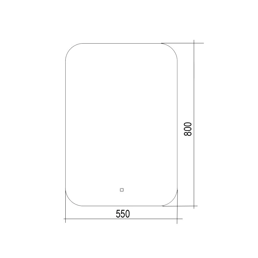 Зеркало Azario Паллада c подсветкой и диммером сенсорный выключатель ФР-1538 55x80 см