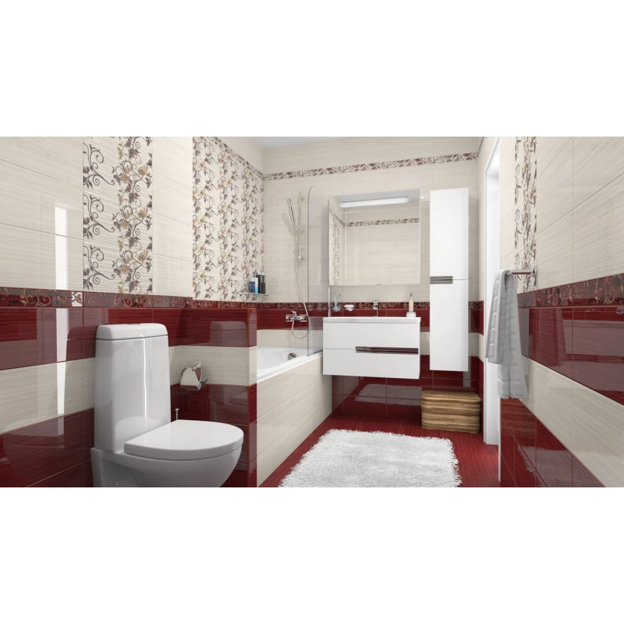 Бордюр Azori Карамель Шоколад 1 Флора 582311001 40,5х6,2 см