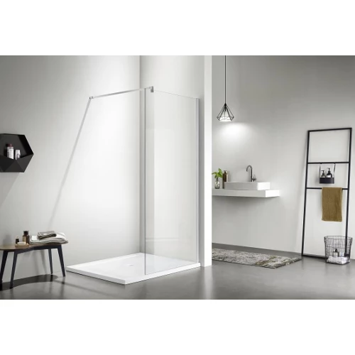 Душевая перегородка Aquatek Walk in с держателем профиль хром стекло прозрачное AQ WIW 07020CH 70х200 см