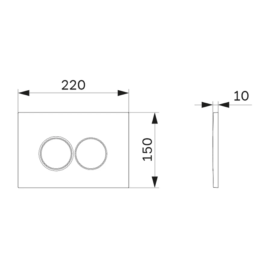 Клавиша для инсталляции Am Pm ProC пластик хром матовый I070131