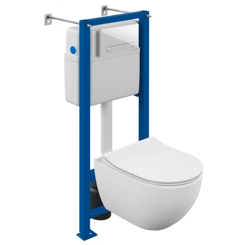 Комплект Cersanit Brasko smart co dpl eo slim vector estetica пластик белый A68304