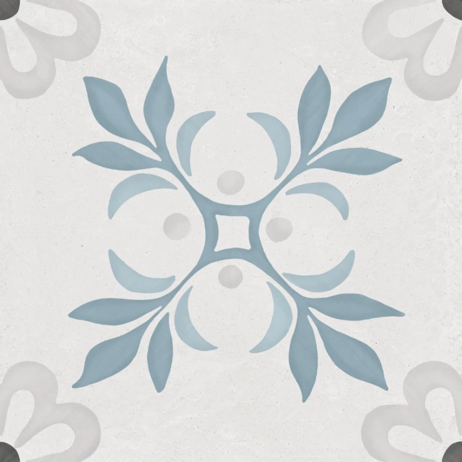 Керамогранит Harmony Peronda Sirocco Blue Garden серо-голубой 0,99 м2 3386032925 22,3х22,3 см