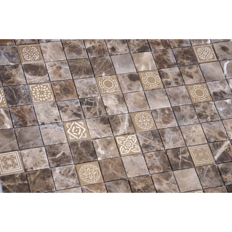 Мозаика из натурального камня LeeDo Ceramica Art Emperador Dark MAT коричневый 30x30 см