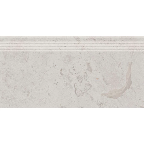 Ступень из керамогранита Kerama Marazzi Про Лаймстоун матовая светло-серая DD205320R/GR 60х30 см