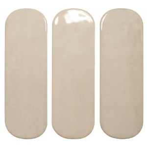 Плитка настенная DNA Calema Oval Greige Gloss глянцевая бежевая 16х5,2 см