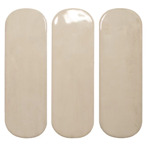 Плитка настенная DNA Calema Oval Greige Gloss глянцевая бежевая 16х5,2 см