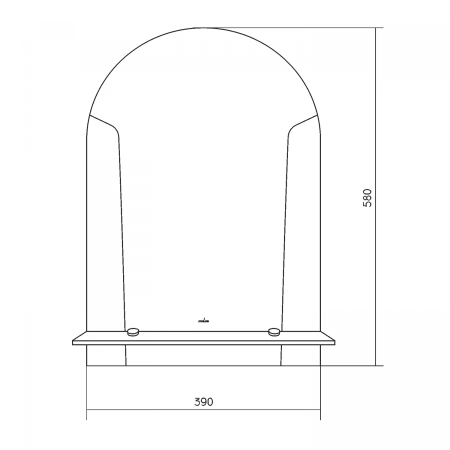 Зеркало MixLine Эхо с полкой 552617 39x58 см