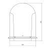 Зеркало MixLine Эхо с полкой 552617 39x58 см