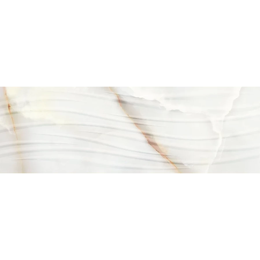 Плитка настенная Dogma Elegante Onyx Onda Silver Shine Rettificato глянцевая серая NEO93101C 90x30 см