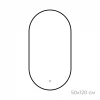 Зеркало Fixsen led с подсветкой овальное черное FX-3120B 50х120 см