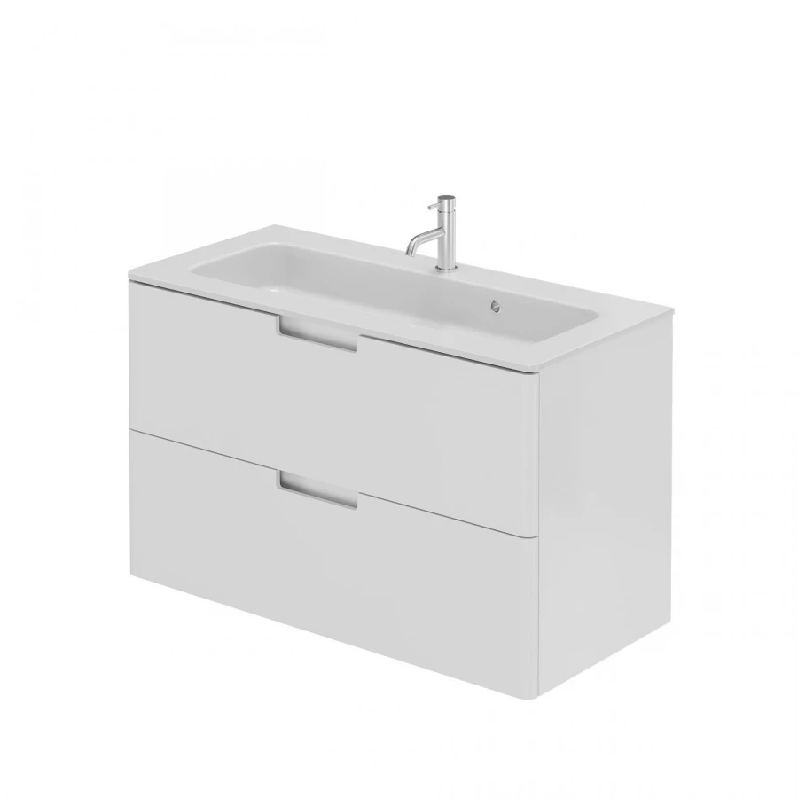 Тумба с раковиной Creto Bravo White 22-BrW100 100 см