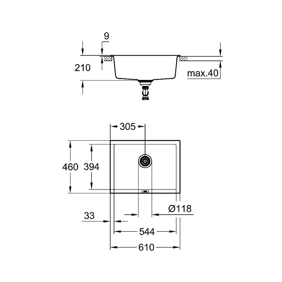 Мойка кухонная Grohe K700U 31655AP0