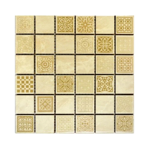 Мозаика декоративная Belleza Атриум бежевый 20х20 см