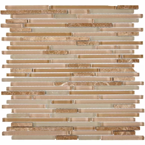 Мозаика из мрамора и стекла Pixel mosaic Камень и стекло чипы 8x48 98 148 мм сетка Pix 736 30х30 см