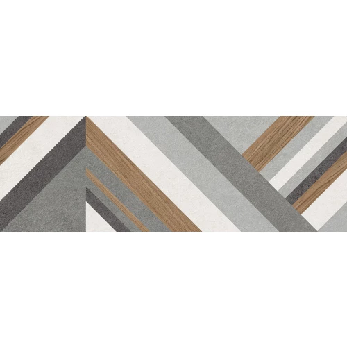 Плитка настенная ALMA Ceramica Stereo матовая многоцветная TWU3090STO74R 90х30 см