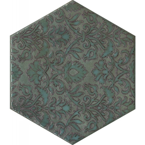 Керамогранит Kerama Marazzi Гроссето Декор матовый зелёный VT/B560/SG23037N 23,1х20 см