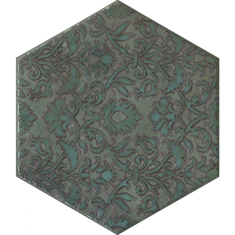 Керамогранит Kerama Marazzi Гроссето Декор матовый зелёный VT/B560/SG23037N 23,1х20 см