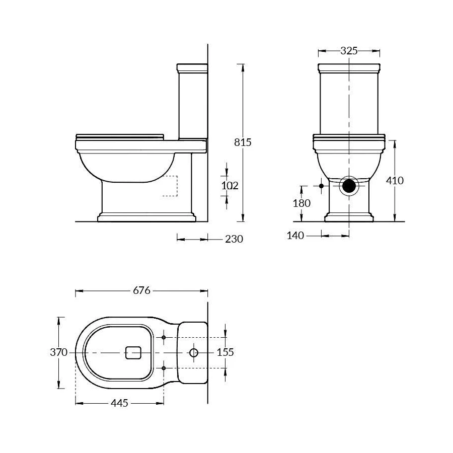 Чаша напольного унитаза Kerama Marazzi Pompei белый PO.wc.01 66,7х36х41 см