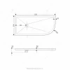 Душевой поддон асимметричный RGW ST/AR-W Белый Комплект 16154129-01RK 90х120 см