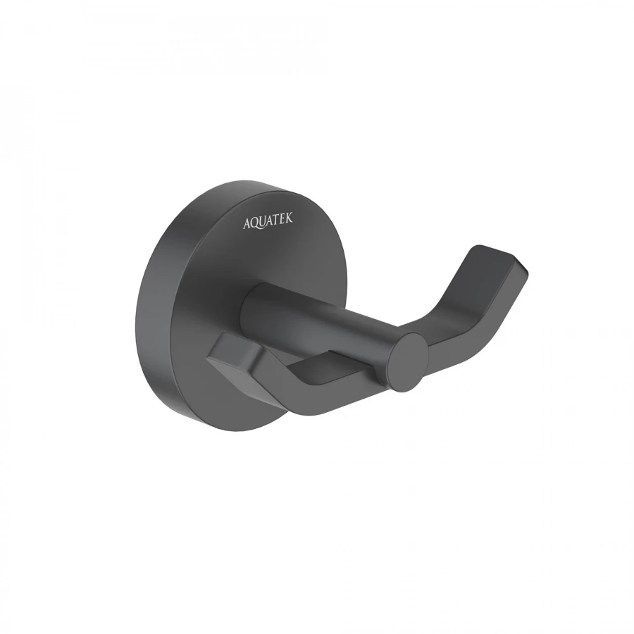 Крючок Aquatek Бетта двойной матовый черный AQ4602MB