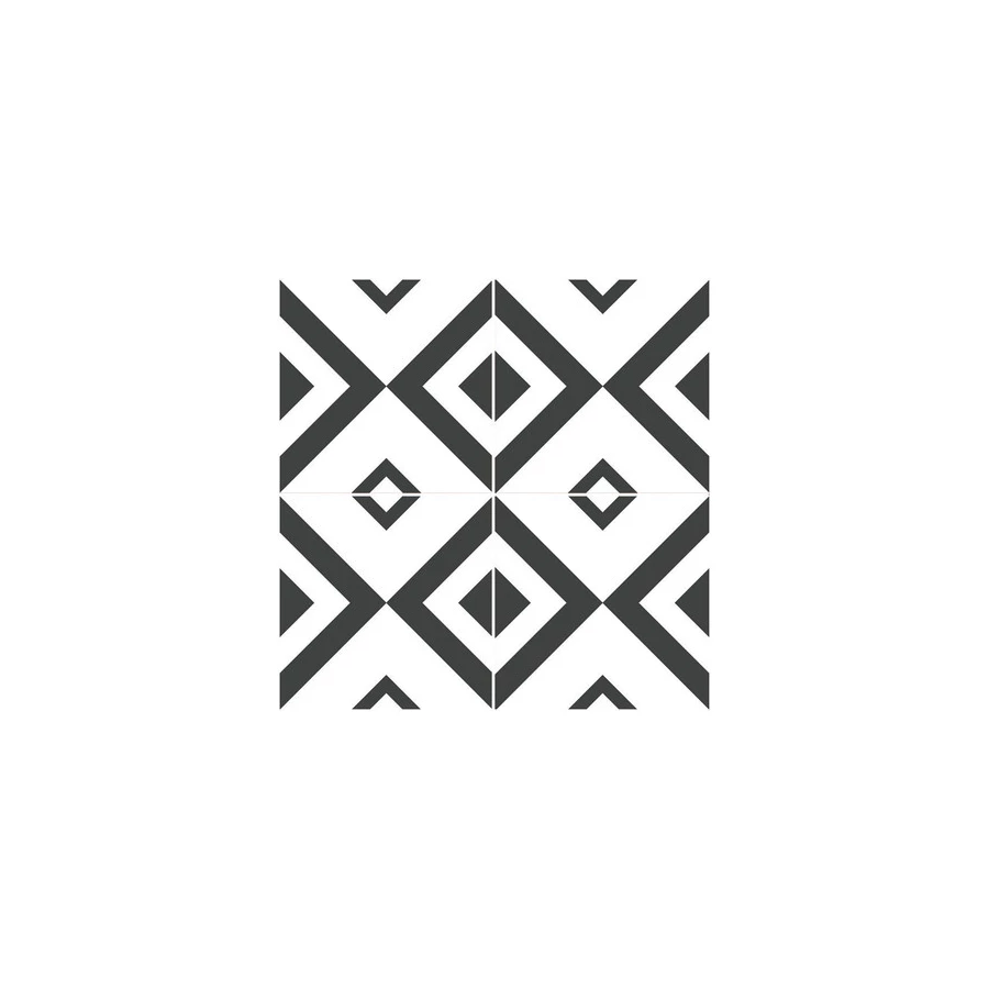 Керамогранит Etili Seramik Brixton Pre-cut черно-белый 45x45 см