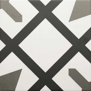 Керамогранит Ribesalbes Hermitage Charme матовый черно-белый 20х20 см