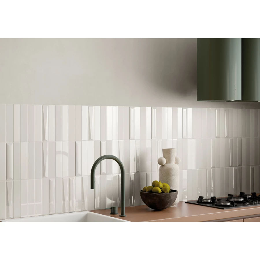 Керамическая плитка AVA Ceramica Up Lingotto White Matte 192081 25x5 см