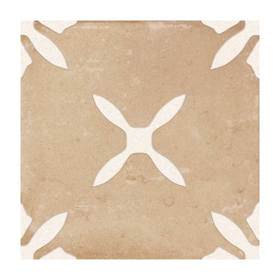 Керамогранит Harmony Peronda Pangea Clay Flower LT матовый бежевый 3386040802 22,3х22,3 см