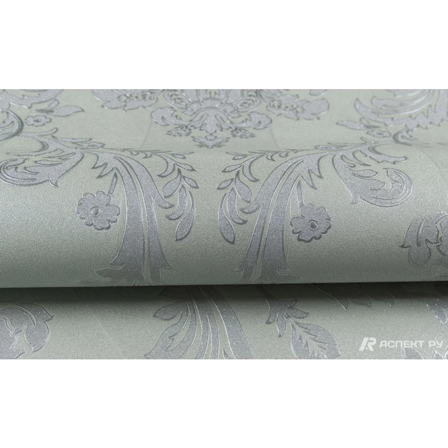 Обои флизелиновые Аспект Deluxe Луиза зеленый 70576-17 1,06х10,05 м