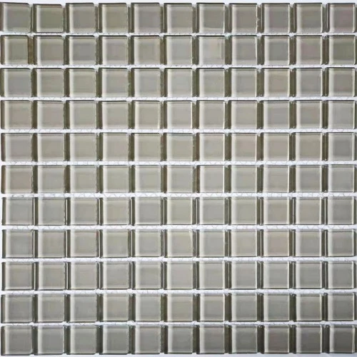 Мозаика Bonaparte Стеклянная мозаика Irish coffe 25х25 глянцевая серая 30х30 см