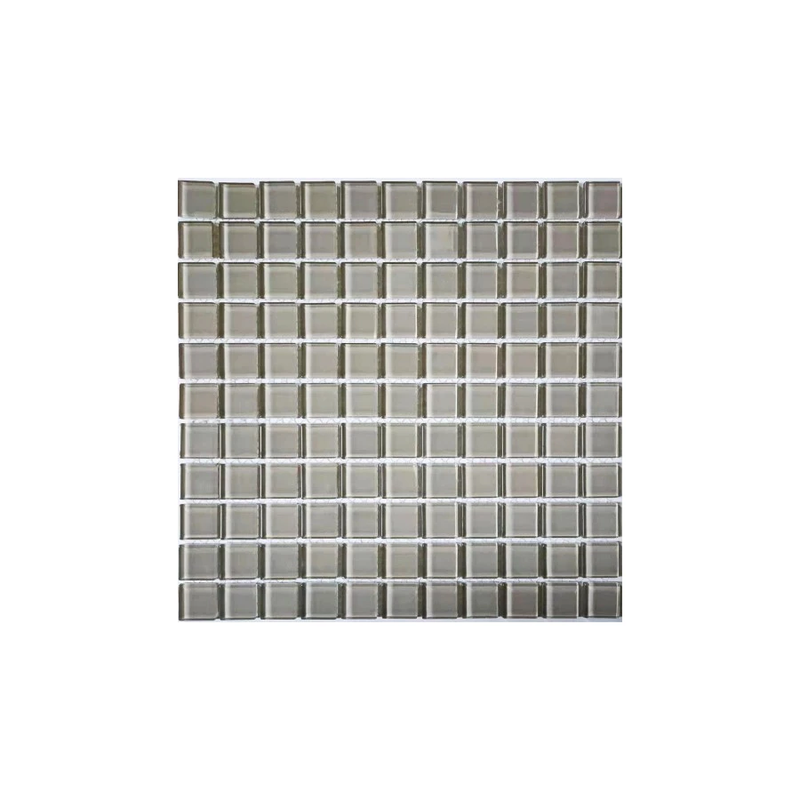 Мозаика Bonaparte Стеклянная мозаика Irish coffe 25х25 глянцевая серая 30х30 см