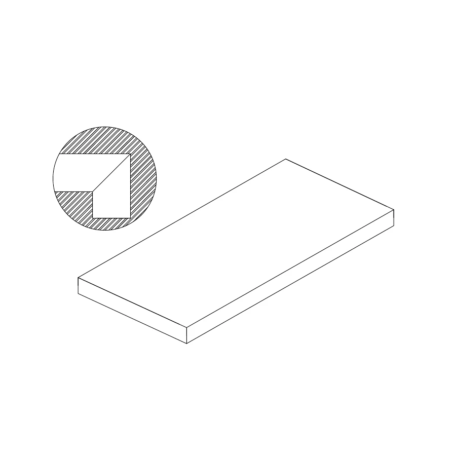 Ступень ТехноАрт керамогранит угловая клееная СТУК20 многоцветная толщина 20 мм 100х30 см