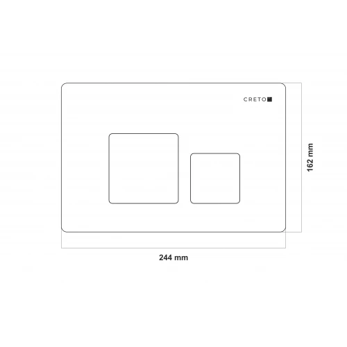 Клавиша смыва Creto Snap 1.5 для унитаза белая глянцевая KL-CR-1.5-WH