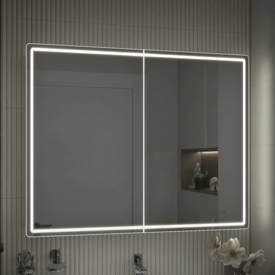 Зеркало шкаф Vigo Geometry Comfort 1000 навесной 222 99.6x79 см